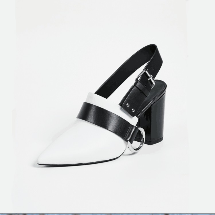 Women's High Heel Closed Toe Sandal Boots in White - Image 2