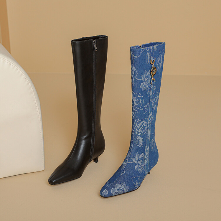 Knight Boots for Men and Women - Blue or Black Leather