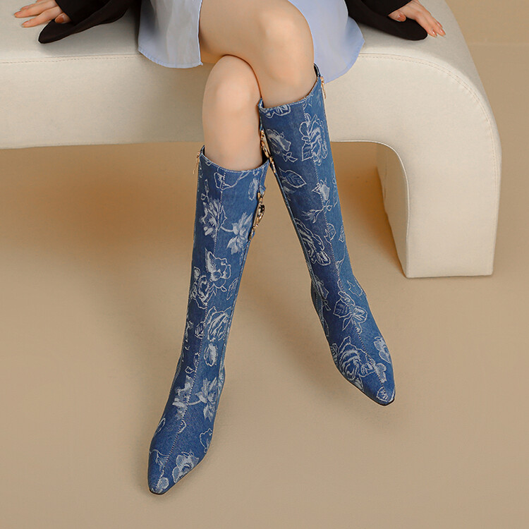 Knight Boots for Men and Women - Blue or Black Leather - Image 2